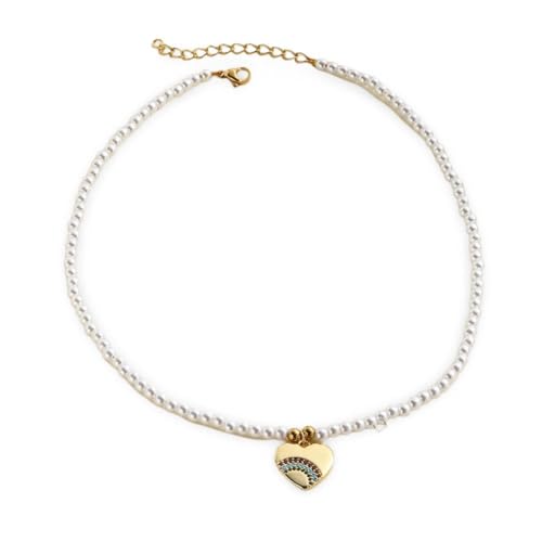 Collier love heart zircon pour sublimer vos tenues d'été et soirées chic