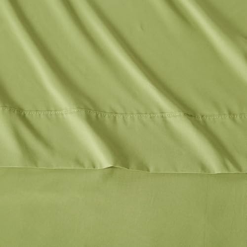 Image of Amazon Basics Lightweight Microfiber 4-Piece Bed Sheet Set, King, Oliver Light, Solid