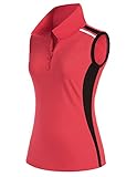 Women's Sleeveless Golf Tennis Polo Shirts Athletic Workout Outdoor T-Shirts Quick Dry Activewear (R