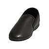 Zedzzz Mens Ivor Grain Upper Twin Gusset Slippers (7 UK) (Black) #1