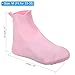 PATIKIL M Waterproof Shoes Cover, 1 Pair Silicone Non-Slip Overshoes Reusable Foldable Shoe Protector Rain Galoshes for Boot Rainy Snow Outdoor, Pink