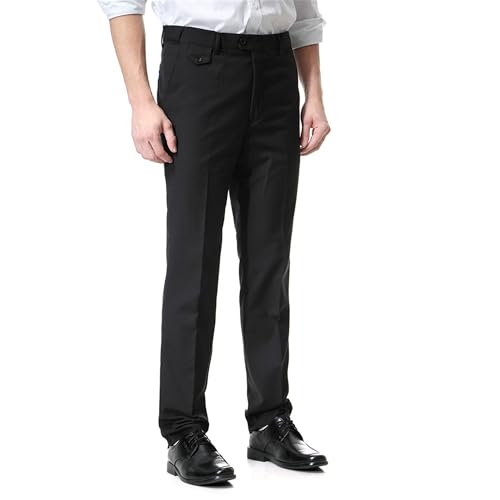 Men's Classic Pant-Pleated Suit Pants Modern Fit Suit Dress Trousers Slim Fit Stretch Dress Pants3