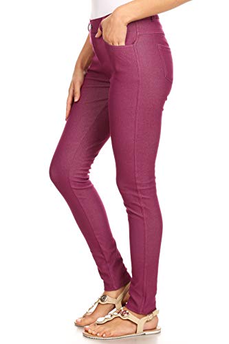 Image of YELETE Women's Basic Five Pocket Stretch Jegging Tights Pants