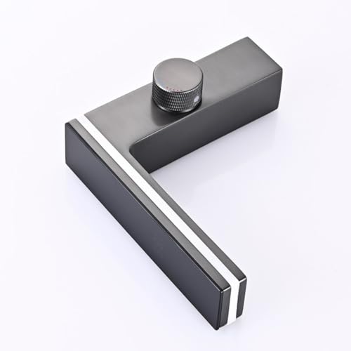 Robinet de lavabo LED avec affichage digital de température noir mat - 6
