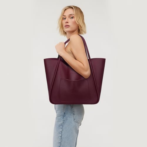 Bolso Tote para mujer de cuero vegano gran capacidad miniatura 2
