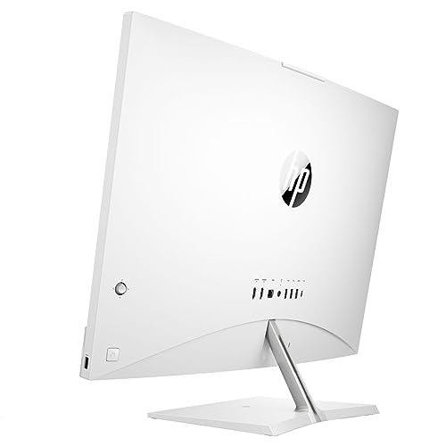 Image of HP Business Pavilion 27 inch All in One Desktop, AMD Ryzen 7 5700U Processor, 32GB RAM, 2TB SSD, Micro-Edge, Anti-Glare, Wi-Fi 6, Webcam, HDMI, Wired Keyboard&Mouse, Windows 11 Pro, White