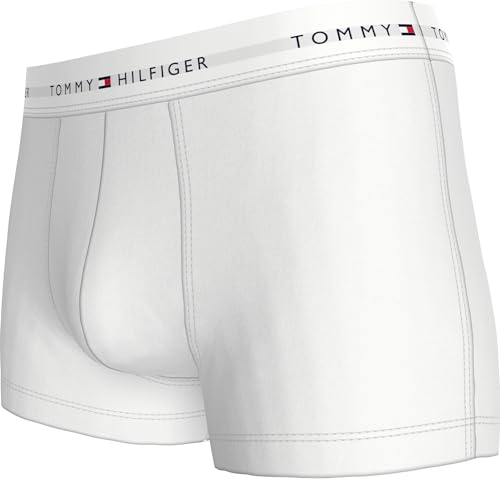 Tommy Hilfiger Herren 3er Pack Boxershorts Trunks mit Stretch, Mehrfarbig (Th Wht/Th Wht/Blk), XXL 3