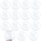 16 Pcs 6 Inch Inflatable Clear Beach Ball Blow Up Transparent Beach Ball DIY Mini Swimming Pool Ball for Summer Beach Pool Play Toys Party Favors