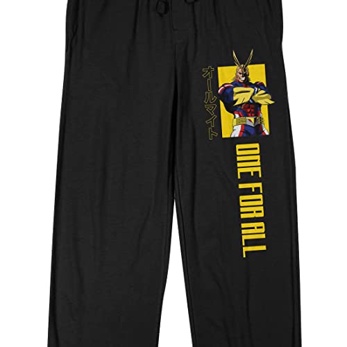 My Hero Academia All Might One for All Men's Black Sleep Pajama Pants2