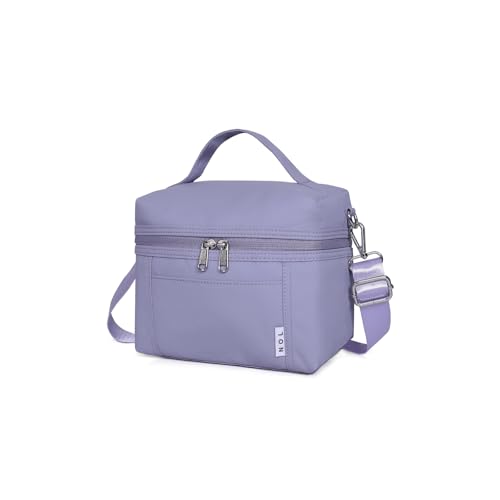 Image of NOL Natural Organic Lifestyle Insulated Lunch Bags for Women Cooler Bag Lightweight Nylon Waterproof Lunch Box For Work (Small, Light purple)