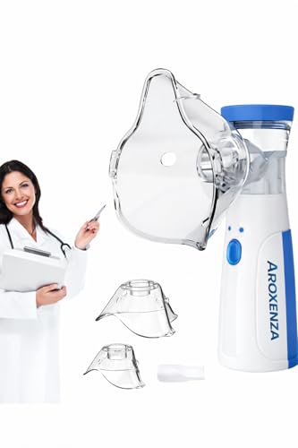 Image of Portable Mesh Nebulizer, Effective for Cough, Asthma Silent and Compact Nebulizer Machine for Adult and Kids, Wireless Vaporizer Machine With Respiratory Mask
