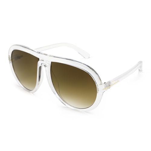 Image of Karsaer Oversized Vintage Aviator Sunglasses for Men Women?Big Retro Round Aviator Sunglasses K7132