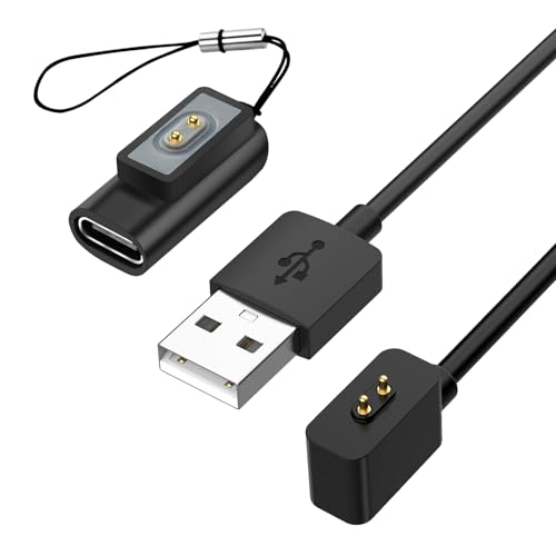 aceyoon Kabel do ładowania do Xiaomi Smart Band 10/9/8 i Redmi Watch 5 Active / 5 Lite / Watch 4 / Watch 3 Active / 3 Lite, 0,6 m, magnetyczny kabel do ładowania USB z adapterem typu C do Redmi Band 2