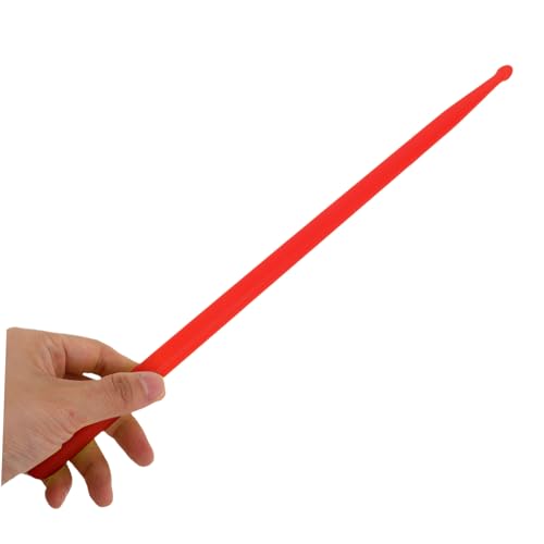 Baquetas plásticas antideslizantes para batería rojo miniatura 4