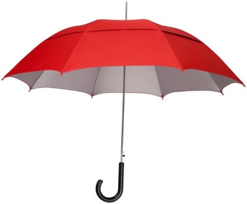 RED SPF 50 UV Protection Auto Open WINDPROOF Umbrella