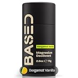 BASED Performance Deodorant For Men, All Day Odor Protection, Aluminum Free with Magnesium, Beeswax & Shea Butter, 100% Paraben, Sulfate, Phthalate Free, Naturally-Derived Bergamot Vanilla Scent