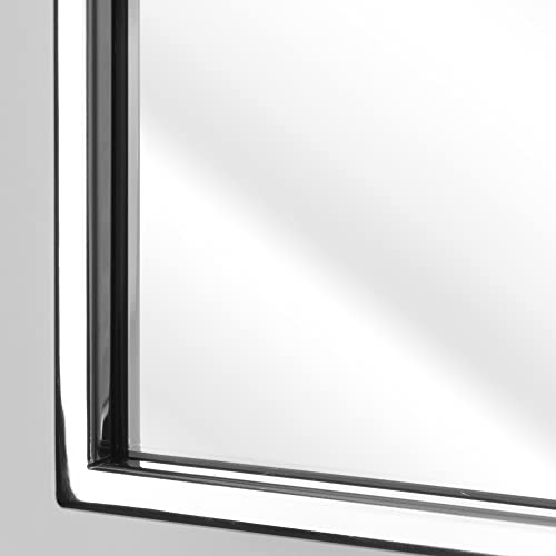 Head West Glossy Chrome Float Rectangular Framed Accent Wall Vanity Mirror - 24 X 30 #TOP3