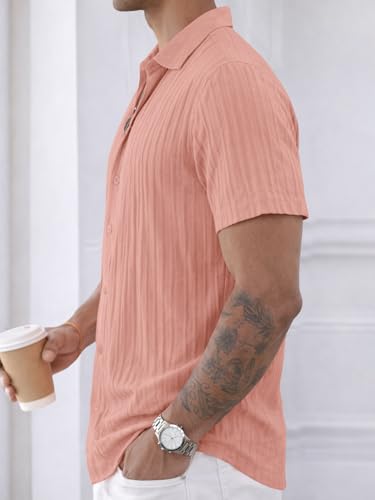 Image of Noble Monk Men's Polyester Regular Fit Solid Casual Shirt |Half Sleeve | |Stylish Shirt