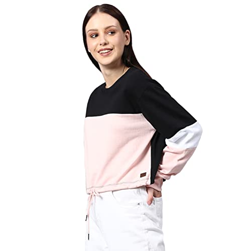 Image of Campus Sutra Cotton Women Hooded Sweatshirt