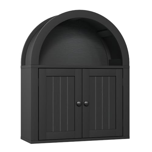 Image of ChooChoo Arched Wall Cabinet, Double Door Medicine Cabinet with Shelf