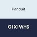 Panduit G1X1WH6 Type G Wide Slot Wiring Duct, PVC, 1" x 1" x 6