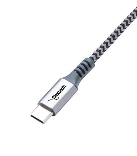 Image of Nextech Type-C Braided OTG Cable 30cm|Fast Charging & 480Mbps Data Transfer|USB Cable Type-C to USB OTG Adapter|Compatible with Smartphones,Tablets,Laptops,USB Drives & More|Durable & Compact,Grey