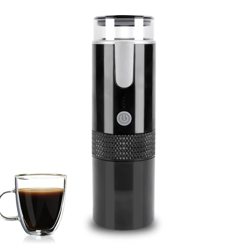 Ejoyous Portable Electric Espresso Machine, USE Rechargeable Travel Coffee Maker with Spoon for Capsule for RV Hiking Camping Office