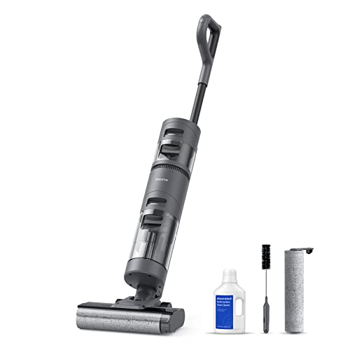 DREAME H12 Aspirador Escoba Sin Cables en Seco y Húmedo, Pantalla LED, Detección Suciedad, Autolimpieza, Tanque Agua 900 ml, Autonomía hasta 35m, Suelos Duros, Pelo de Mascotas, Color Gris