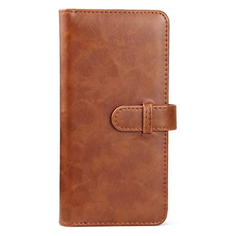 MUZIRI KINOKOO Mini Photo Album PU Leather Wallet Album Dessert Time Album Compatible For Fuji Instax SQUARE SQ1 SQ20 SQ10 SQ6 Polaroid Camera Share SP-3 Pictures Holder 80 Pockets (Brown) Cover