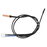 Toddmomy Sensor de Temperatura 5K para Aire Acondicionado Interior Cabezal de Cobre Respuesta Rápida Instalación Fácil para Control de Clima en Hogar y Almacenamiento