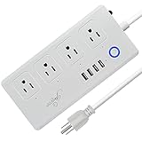 Smart Power Strip, WiFi Surge Protector, Voice Control Compatible with Alexa & Google Assistant, 4...