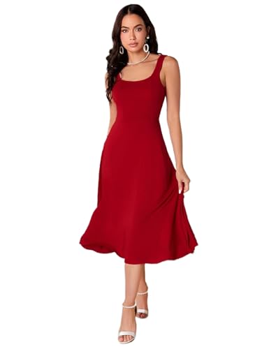 Image of KOTTY Women's Flowy Midi Round Neck Plus Size Dress