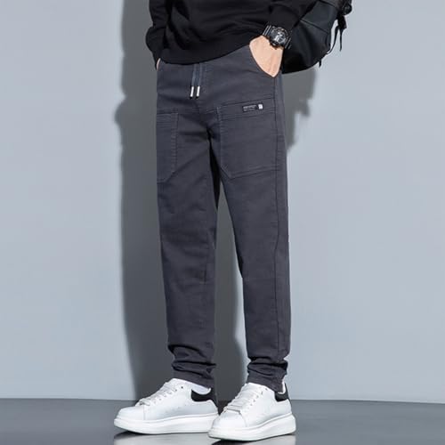 Men's Slim Fit Cargo Pants Breathable Stretch Drawstring Waist Active Sweatpants Hiking Trousers with Pockets, M-3XL3