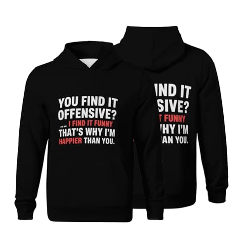 Kids You Find It Offensive I Find It Funny Humorous Boys Girls Lightweight Kangaroo Pocket Fleece Hoodies