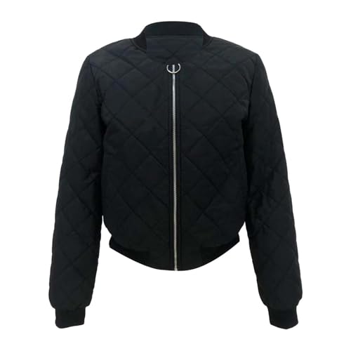 Chaqueta de mujer acolchada Slim Fit con cuello alto y estilo béisbol 4