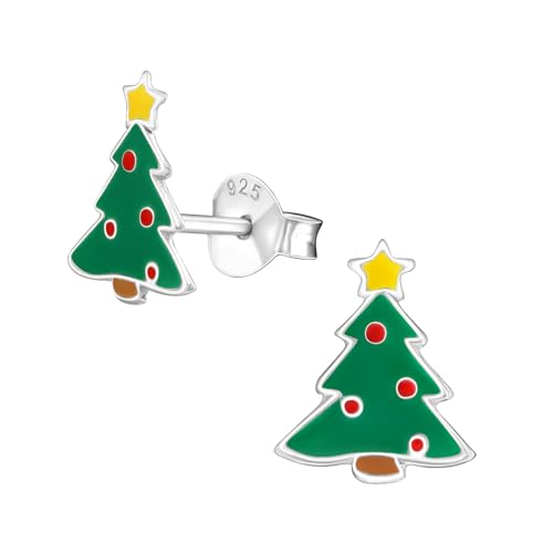 ICYROSE 925 Sterling Silver Christmas Tree Earrings (Nickel Free) 989 (Stud)