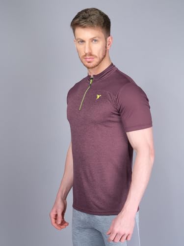 Image of TECHNOSPORT Men's Slim Fit Active T-Shirt - (MTP512 P) Pack of 1