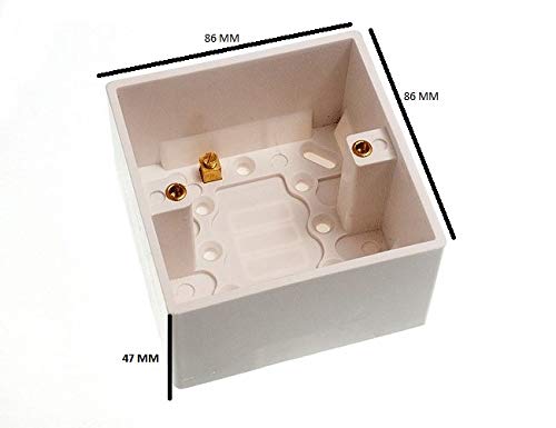 Surface Mount PATTRESS Switch Socket Back Box 1 Gang 47MM DEEP