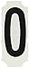Brady 6450-O, Quik-Align Diecut Labels, 2" Height, Black, Condensed Gothic, Legend "O" (10 per Package)