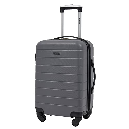 Image of Wrangler Smart Spinner Hardside Luggage, 22-Inch Carry-On, Quiet Shade