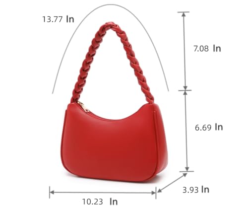 Image of CYHTWSDJ Shoulder Bags for Women, Cute Hobo Tote Handbag Mini Clutch Purse with Zipper Closure