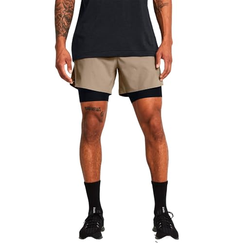Short UA Peak Woven 2-in-1 avec compression intégrée