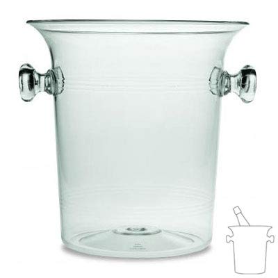 Clear Plastic Wine Bucket & Cooler/Ice Bucket - Wine / Champagne Bottle Chiller