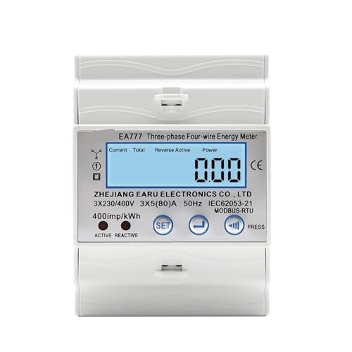 Compteur de consommation d'énergie triphasé avec écran LCD multifonction de haute précision - 2