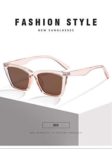 XINXIN Cat Eye Street Shot Square Sunglasses for Men and Women, Outdoor Holiday Glasses (Color : B, Size : Medium)2