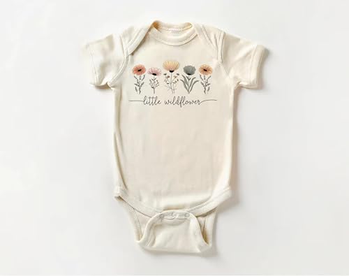 Voila Print Little Wildflower Baby Bodysuit, Baby Shirt, Toddler Sweatshirt - Boho Girl Flower Outfit, Cute Nature Clothes4