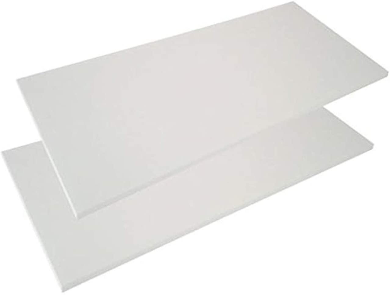 Coppia Ripiani di Legno per Armadio Lunghezza 76,4 Altezza 1.8 profondità 30 Mensole Legno, Mensola Legno, Ripiani Legno, Ripiano Legno, Mensola Armadio (Bianco)