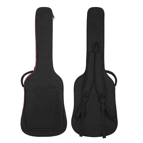 HOHIYO E-Gitarrentasche 39-40 Zoll E-Gitarren-Gigbag, 0,38 Zoll dick gepolstertes Gitarrenetui wasserdicht mit Tasche und verstellbarem Schultergurt Nackenschutz-Kissenpolster, schwarz
