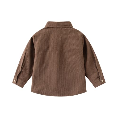 Toddler Boys Corduroy Button Down Shirt Kids Spring Fall Casual Long Sleeve Shirt Jacket Lightweight Soft Versatile2