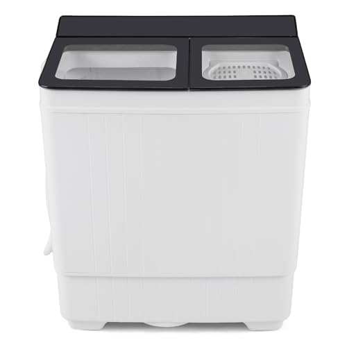COSTWAY Portable Washing Machine, Twin Tub Lbs Capacity with Built-in Drain Pump, Lbs Washer and Lbs...